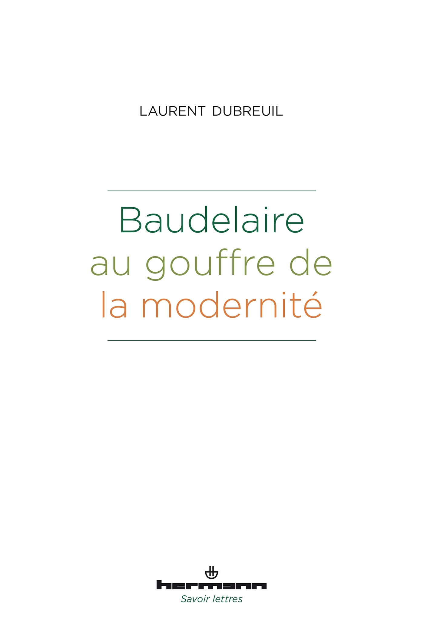 Baudelaire au gouffre de la modernité (9791037001955-front-cover)