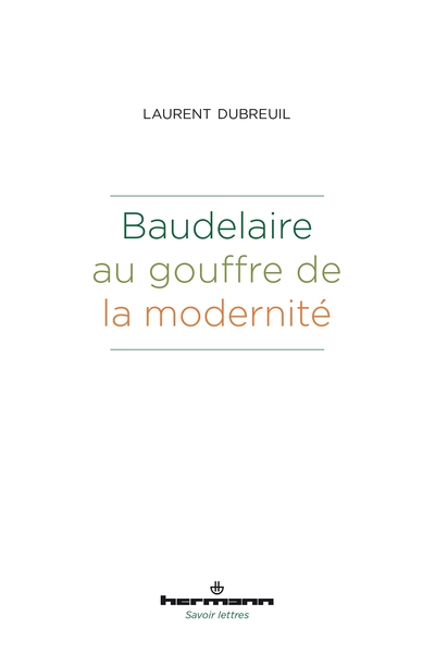 Baudelaire au gouffre de la modernité (9791037001955-front-cover)