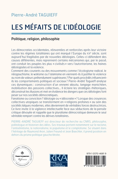 Les Méfaits de l'idéologie, Politique, religion, philosophie (9791037046819-back-cover)