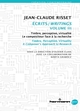 Écrits Writings - volume III, Timbre, perception, virtualité. Le compositeur face à la recherche / Timbre, Perception, Virtualit (9791037000835-front-cover)