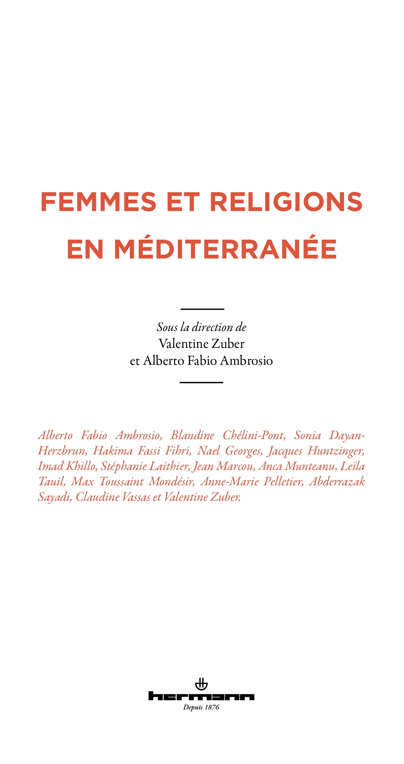 Femmes et religions en Méditerranée (9791037019868-front-cover)