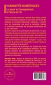Humanités numériques, Le savoir et l'enseignement à l'heure de l'IA (9791037048486-back-cover)