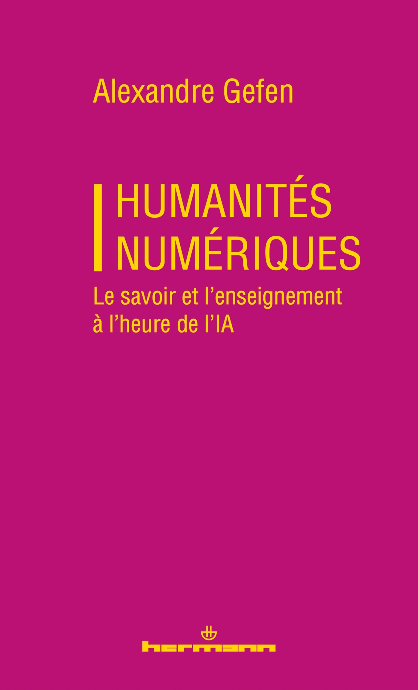 Humanités numériques, Le savoir et l'enseignement à l'heure de l'IA (9791037048486-front-cover)