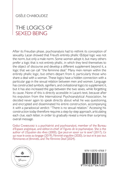 The Logics of Sexed Being (9791037047687-back-cover)