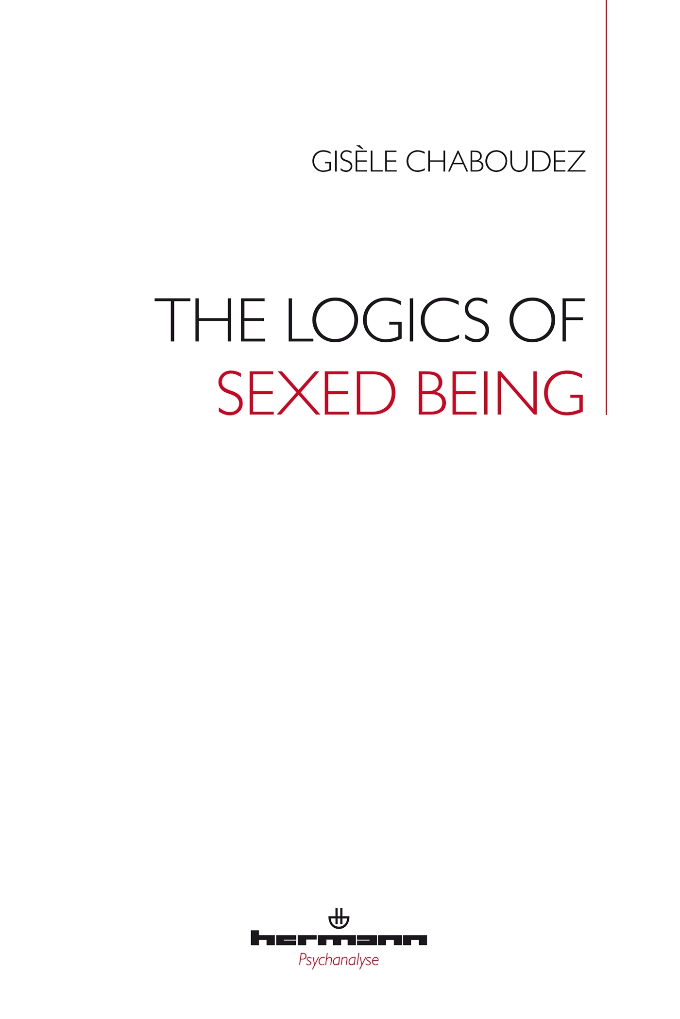 The Logics of Sexed Being (9791037047687-front-cover)