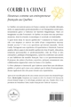 Courir la chance, Heureux comme un entrepreneur français au Québec (9791037045003-back-cover)