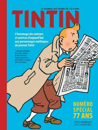 journal Tintin - spécial 77 ans / Edition spéciale (9782808212748-front-cover)