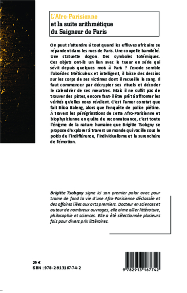 L'Afro-Parisienne et la suite arithmétique du Saigneur de Paris (9782913167742-back-cover)