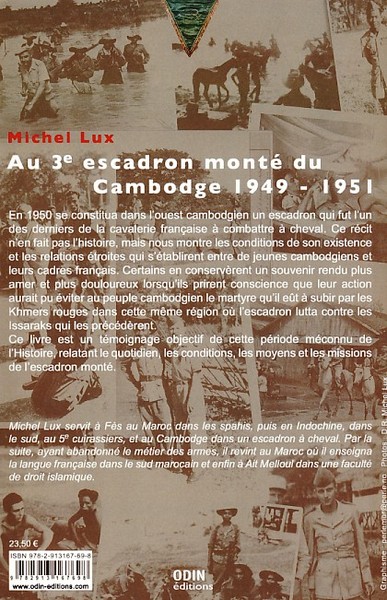Au 3e escadron monté du Cambodge (9782913167698-back-cover)