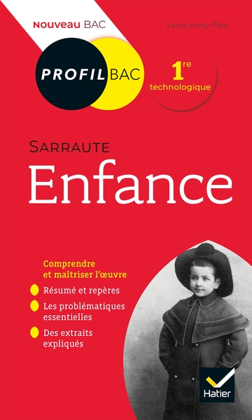Profil - Sarraute, Enfance, toutes les clés d'analyse pour le bac (9782401059405-front-cover)