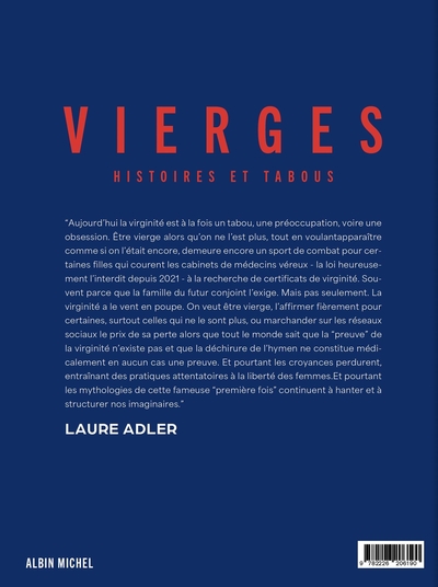 Vierges, Histoires et tabous (9782226505828-back-cover)