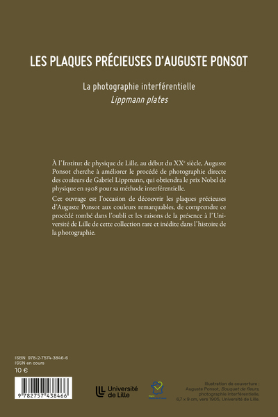 Les plaques précieuses d'Auguste Ponsot, La photographie interférentielle Lippmann plates (9782757438466-back-cover)