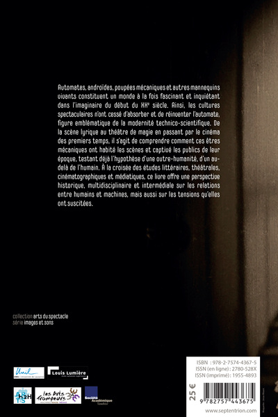 L'outre-humain, Automates, performances mécaniques et cultures spectaculaires (9782757443675-back-cover)