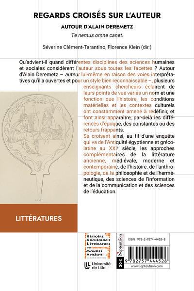 Regards croisés sur l'auteur, Autour d'Alain Deremetz (9782757444528-back-cover)