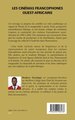 Les cinémas francophones ouest-africains (9782296998278-back-cover)