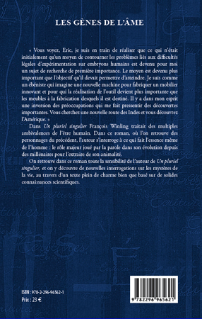Les gènes de l'âme, Roman (9782296965621-back-cover)