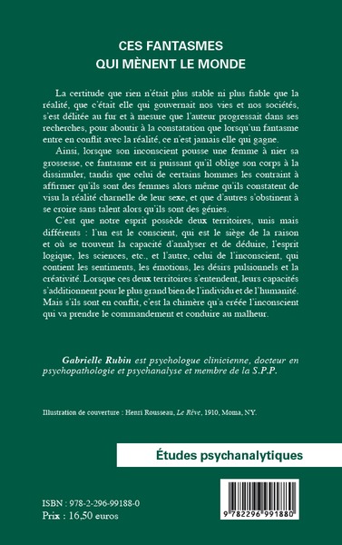 Ces fantasmes qui mènent le monde, De l'influence de l'inconscient sur les individus et les sociétés (9782296991880-back-cover)