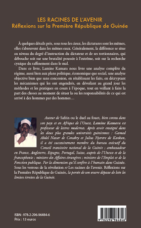 Les racines de l'avenir, Réflexions sur la première République de Guinée - Essai (9782296964846-back-cover)