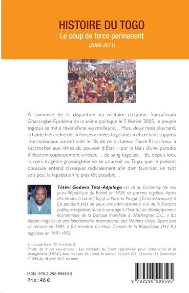 Histoire du Togo, Le coup de force permanent (2006-2011) (9782296996595-back-cover)