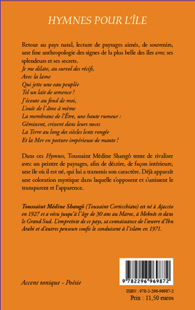 Hymnes pour l'île, Poèmes sur la Corse (9782296969872-back-cover)