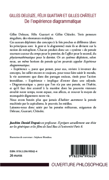 Gilles Deleuze, Félix Guattari et Gilles Châtelet, De l'expérience diagrammatique (9782296993624-back-cover)