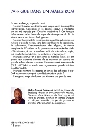 L'Afrique dans un maelstrom (9782296964655-back-cover)