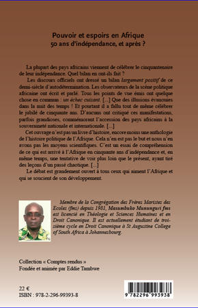 Pouvoir et espoirs en Afrique, 50 ans d'indépendance, et après ? (9782296993938-back-cover)