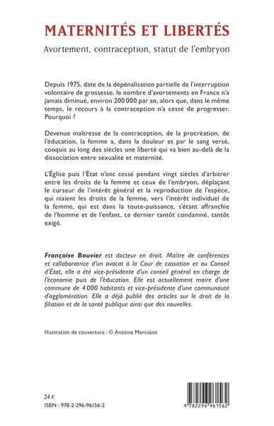 Maternités et libertés, Avortement, contraception, statut de l'embryon (9782296961562-back-cover)