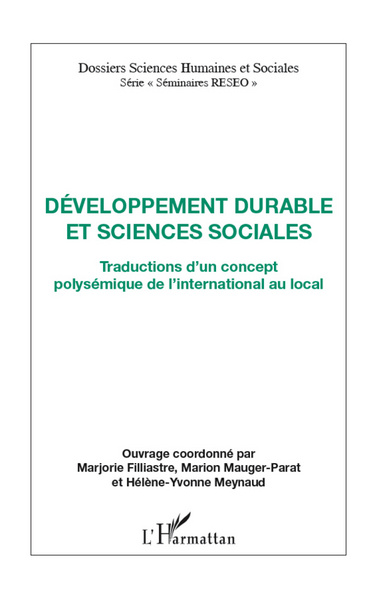 Développement durable et sciences sociales, Traductions d'un concept polysémique de l'international au local (9782296965362-front-cover)