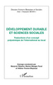 Développement durable et sciences sociales, Traductions d'un concept polysémique de l'international au local (9782296965362-front-cover)