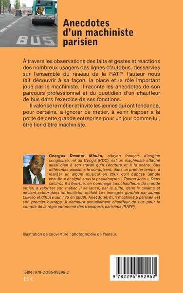 Anecdotes d'un machiniste parisien (9782296992962-back-cover)