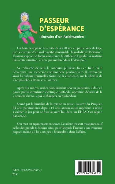 Passeur d'espérance, Itinéraire d'un Parkinsonien (9782296994751-back-cover)