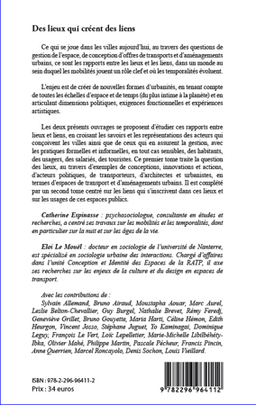 Lieux et liens  (Tome 1), Des lieux qui créent des liens (9782296964112-back-cover)