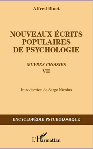 Nouveaux écrits populaires de psychologie, Oeuvres choisies VII (9782296970311-front-cover)