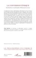 La conversion éthique, Introduction à la philosophie d'Emmanuel Levinas (9782296992627-back-cover)