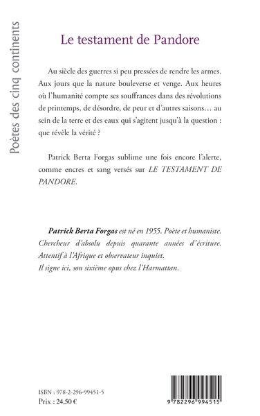 Le testament de Pandore (9782296994515-back-cover)