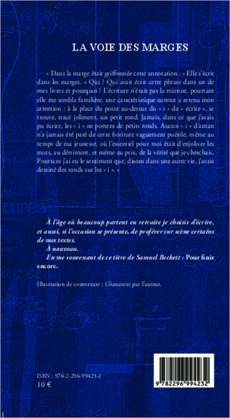 La Voie des marges, roman (9782296994232-back-cover)