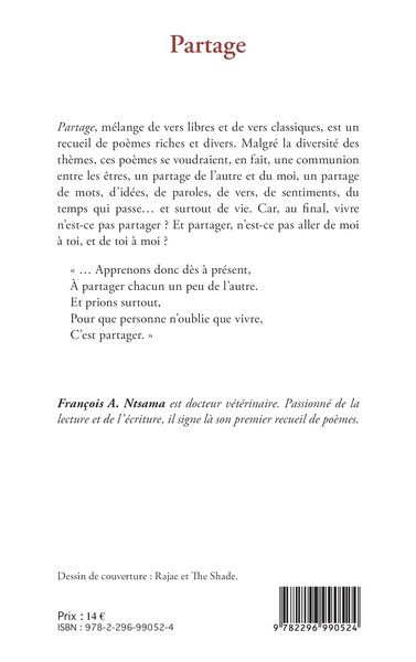 Partage, Poésie (9782296990524-back-cover)