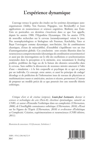 L'expérience dynamique, Complexité, neurodynamique et esthétique (9782296962729-back-cover)