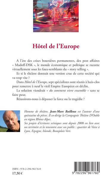 Hôtel de l'Europe (9782296961760-back-cover)