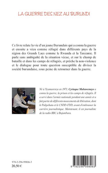La guerre des nez au Burundi, Je l'ai vue et vécue (9782296998063-back-cover)