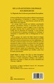 De la plantation coloniale aux banlieues, La Négritude dans le discours postcolonial francophone (9782296963276-back-cover)