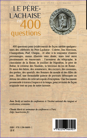 Le Père-Lachaise en 400 questions (9782296966901-back-cover)