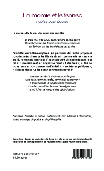 La momie et le fennec, Fables pour Louise (9782296997127-back-cover)