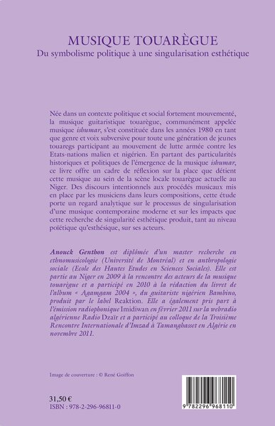 Musique touarègue, Du symbolisme politique à une singularisation esthétique (9782296968110-back-cover)