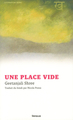 Une place vide (9782884749503-front-cover)