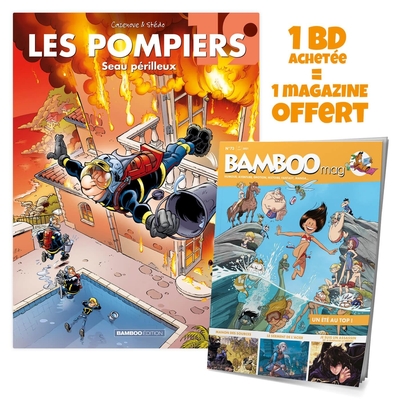 Les Pompiers - tome 19 + Bamboo mag offert, Seau périlleux (9782818986127-front-cover)
