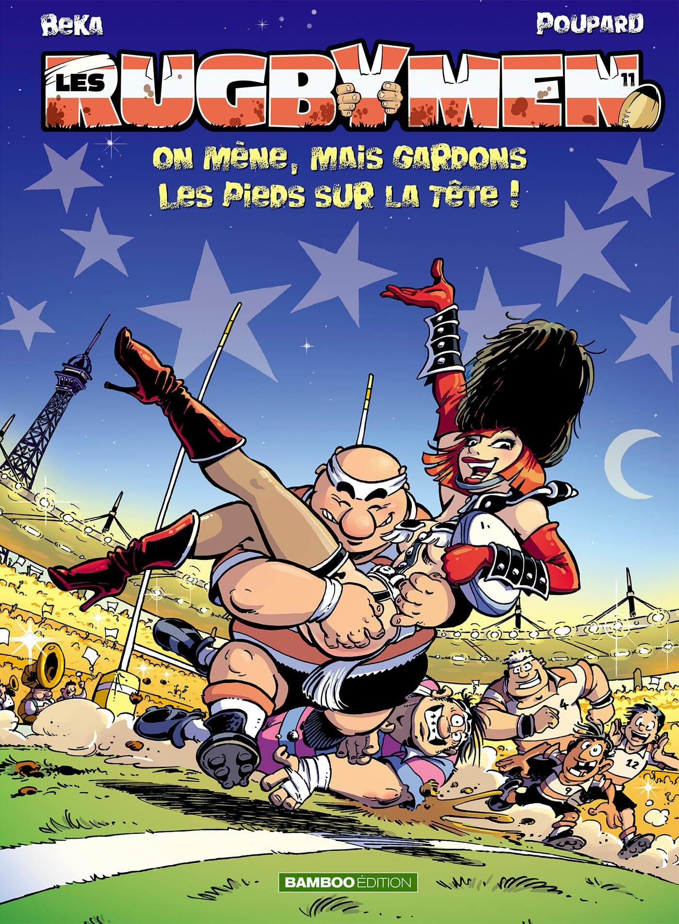 Les Rugbymen - tome 11, On mène, mais gardons les pieds sur la tête ! (9782818922163-front-cover)