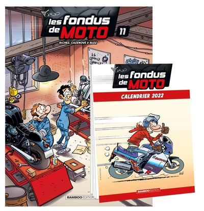 Fondus de moto (Les) - tome 11 + Calendrier 2022 offert (9782818989524-front-cover)