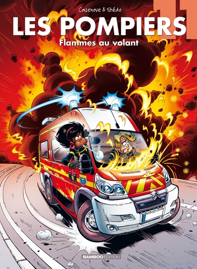 Les Pompiers - tome 11, Flammes au volant (9782818907085-front-cover)
